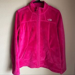 Hot Pink North Face Full-zip Fuzzy Fleece